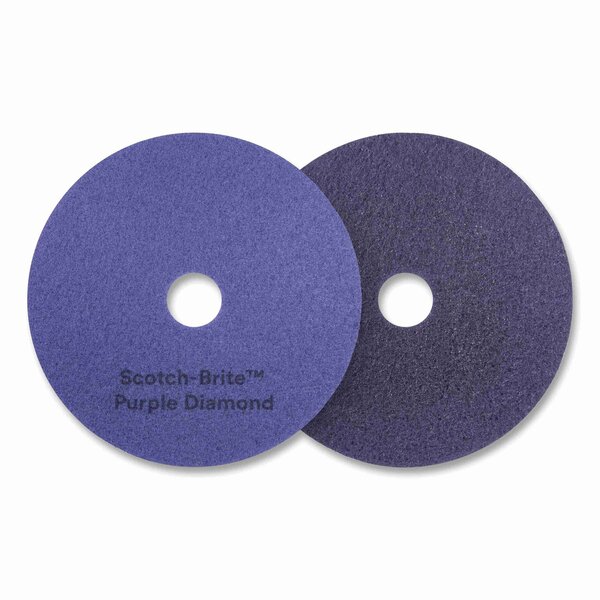 Scotch-Brite Diamond Floor Pads, 14 in. Diameter, Purple, 5PK 08742